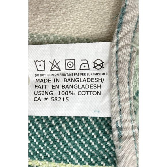 Peau De Loup Flannel Shacket Non Gender L Cropped Full Zip Green Plaid Jacket - Picture 9 of 12